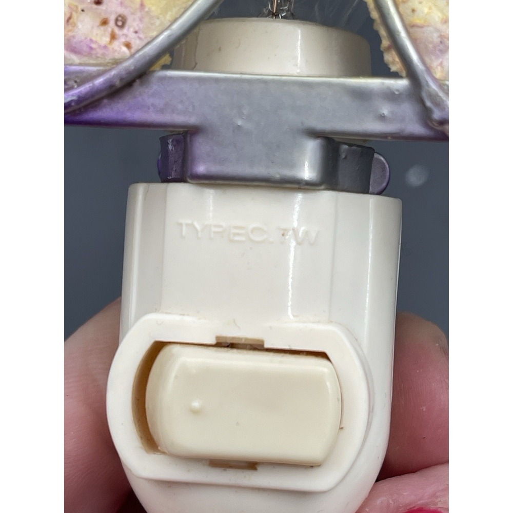 Capiz Shell Butterfly & Hummingbird Night Lights Plug In Set Tested Working - Picture 7 of 7